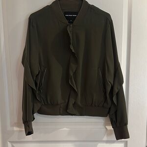 Who What Wear Women's Dark Olive Bomber Jacket